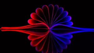 Open book, Illustration, Reflection, Black background, Red Light, Blue light, Pattern, Symmetrical, AMOLED, Study, 4K wallpaper