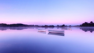Loch Rusky, Scotland, Early Morning, Mirror Lake, Reflection, Body of Water, Clear sky, 4K wallpaper
