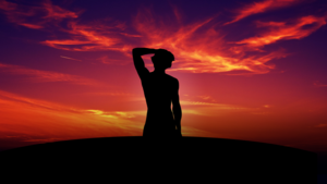 Alone, Sunset, Silhouette, Mood, 4K wallpaper