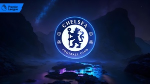 Chelsea FC, Neon logo, Premier League club, Football club, Blue aesthetic, 4K wallpaper