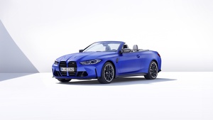 BMW M4 Competition M xDrive, Convertible, 2021, White background, 4K wallpaper