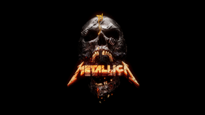 Metallica, AMOLED, Skull, Black background, 4K wallpaper
