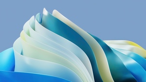 Blue gradient, Abstract design, Modern, Layers, Fluidic, 3D Render, Light blue, Smooth, Patterns, 4K wallpaper