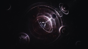 Vortex, Black hole, Astronomy, Dark background, Universe, Planets, 4K wallpaper