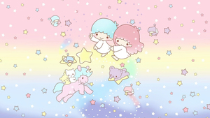 Little Twin Stars, Unicorn, Pastel, Aesthetic, Kiki and Lala, Cartoon, Sanrio, 4K wallpaper