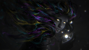 Mystic, Girl, Magical, Light, Dark, CGI, 4K wallpaper