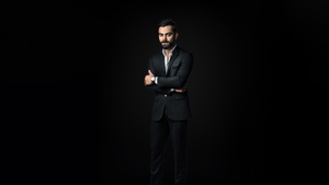 Virat Kohli, Black background, Indian cricketer, Batsman, 4K wallpaper