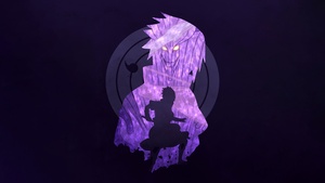 Sasuke Uchiha, Susanoo mode, Purple aesthetic, Purple background, Dark purple, Naruto, Mangekyo Sharingan, 4K wallpaper