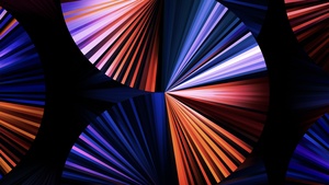 iPad Pro 2021, Apple Event, Purple, Dark, Colorful, Stock, Multicolor, Abstract lines, 4K wallpaper
