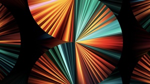 iPad Pro 2021, Apple Event 2021, Green, Colorful, Stock, Multicolor, Abstract lines, 4K wallpaper