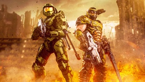 Master Chief, Doom Slayer, Halo, Spartan, Doom Eternal, 4K wallpaper