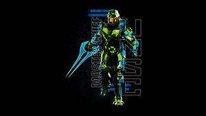 Master Chief, AMOLED, Halo, Spartan, Black background, 4K wallpaper