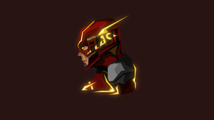 The Flash, DC Superheroes, Minimal art, Low poly, DC Comics, 4K wallpaper