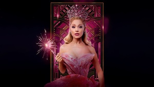 Ariana Grande, Wicked, 2024 Movies, Black background, 4K wallpaper