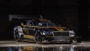 Bentley Continental GT3, Pikes Peak, 2021, Dark background, 4K wallpaper