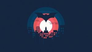 Batman, Dark, Illustration, DC Superheroes, Minimal art, Simple, Batman logo, Bat symbol, 4K wallpaper