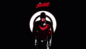 Daredevil, AMOLED, Marvel Comics, Black background, 4K wallpaper