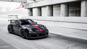 TechArt Porsche GTstreet R, Porsche 911 Turbo S, Black cars, 4K wallpaper