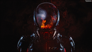 Mass Effect: Andromeda, N7 Armor, Fire, 4K wallpaper