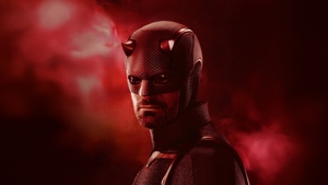 Charlie Cox, Matt Murdock, Daredevil: Born Again, Red background, Marvel Cinematic Universe, Netflix series, 4K wallpaper