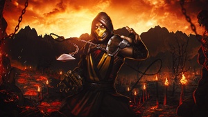 Scorpion, Ninja Warrior, Mortal Kombat, 4K wallpaper