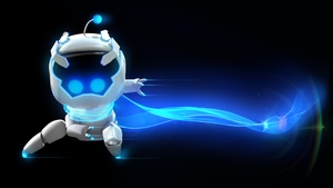 Astro Bot, Black background, 2024 Games, Robot, PlayStation 5, AMOLED, 4K wallpaper