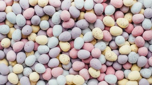 Easter eggs, Colorful, Girly backgrounds, Happy Easter, Pastel background, 4K wallpaper