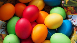 Easter eggs, Happy Easter, Colorful eggs, Easter Decoration, Multicolor, 4K wallpaper