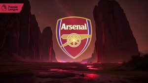 Arsenal FC, Neon logo, Premier League club, Football club, 4K wallpaper