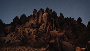 Desert, macOS Mojave, Stock, Night, Rocks, 4K wallpaper