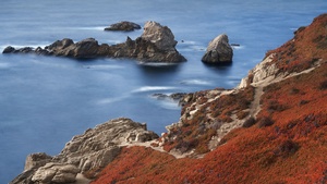 Coastline, Seashore, Rocks, macOS Big Sur, Stock, 4K wallpaper