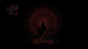 Lord Shiva, AMOLED, Black background, Illustration, 4K wallpaper