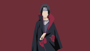 Itachi Uchiha, Faceless, Naruto, Minimal art, Simple, 4K wallpaper