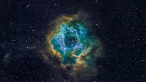 Rosette Nebula, Astronomy, Milky Way, Blue Galaxy, Stars, Outer space, 4K wallpaper