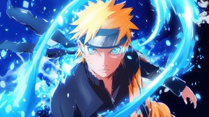 Naruto Uzumaki, Aesthetic, Blue background, 4K wallpaper