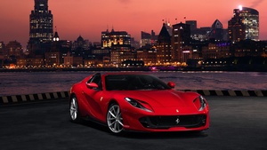 Ferrari 812 GTS, Red cars, 4K wallpaper