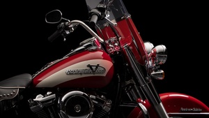 Harley-Davidson Hydra-Glide, Black background, Classic bikes, AMOLED, 4K wallpaper