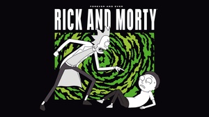 Rick and Morty, Black background, Rick Sanchez, Morty Smith, AMOLED, 4K wallpaper