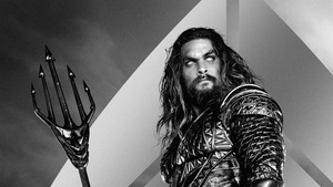 Aquaman, Zack Snyders Justice League, Monochrome, Arthur Curry, Jason Momoa, DC Comics, 2021 Movies, DC Superheroes, Black and White, 4K wallpaper