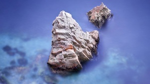macOS Big Sur, Seashore, Rocks, Stock, Aesthetic, 4K wallpaper