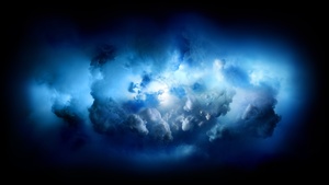 Storm, Clouds, Blue, iMac Pro, Stock, 4K wallpaper