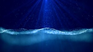 Digital Art, Waves, Blue background, Particles, 4K wallpaper