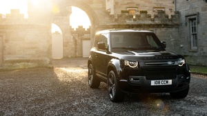Land Rover Defender 90 V8 Carpathian Edition, Black cars, 2021, 4K wallpaper