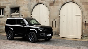 Land Rover Defender 90 V8 Carpathian Edition, Black cars, 2021, 4K wallpaper