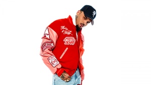 Chris Brown, White background, American singer, 4K wallpaper