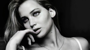 Jennifer Lawrence, Actress, Monochrome, Black and White, 4K wallpaper