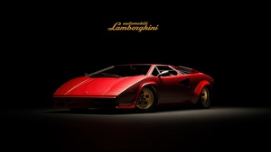 Lamborghini Countach, Dark aesthetic, Classic cars, Dark background, Red cars, 4K wallpaper