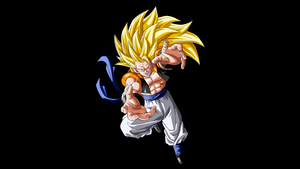 Gogeta, AMOLED, Dragon Ball Z, Black background, 4K wallpaper