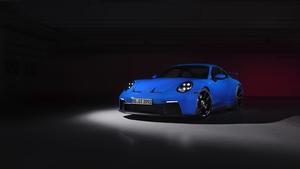 Porsche 911 GT3, Luxury sports car, 2021, Dark background, 4K wallpaper