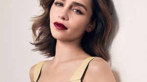 Actress, Emilia Clarke, English actress, White background, 4K wallpaper